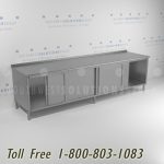 Stainless steel sanitary storage enclosed cabinets