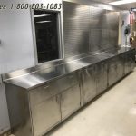 Stainless steel storage counters with doors