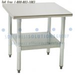Stainless steel table bottom level flat top plain
