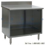 Stainless steel table enclosed back splash cabinet