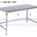 Stainless steel table no bottom level
