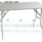 Stainless steel table no bottom level folding legs