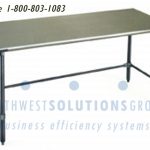 Stainless steel table open bottom flat top