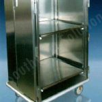 Stainless steel medical product wheeled cabinet