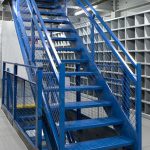 Staircase mezzanine warehouse structure storage