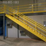 Stairs to second level mezzanine access