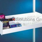 Steel cantilever cd video dvd browsing shelf