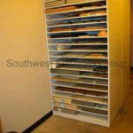 Steel poster shelving large paper storage racks