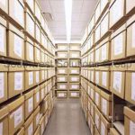 Steel shelving record box file storage
