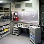Sterile compound casework pharmacy cabinets shelving