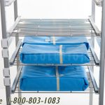 Sterile surgical blue kits wire modular storage racks shelves carts