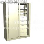 Storage cabinet rotates securing stored items double sided access units ez2 8h sa l