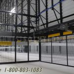 Storage caging mesh partition fences