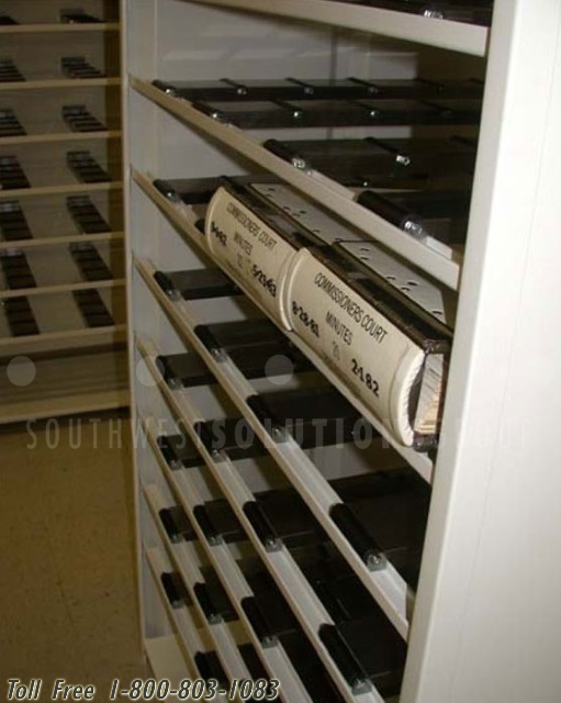 Deed And Docket Book Roller Shelving Government Courthouse Storage