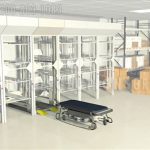 Storage hospital beds equipment facility storage lift stacking storage