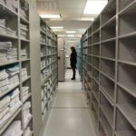 Storage shelving vital statistics file stacks