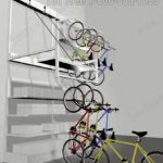 Storage system bicycles tilting drop down storage