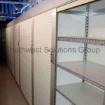 Storage vault rolling shelving tambour security doors cabinets