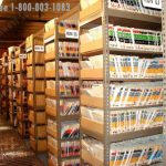 Storage warehouse archived records tall file shelving
