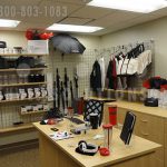 Store hanging garments athletic wear shelving storage