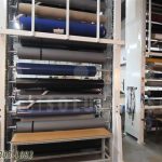 Storing large fabric textile upholstery rolls automated vertical towers
