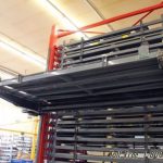 Storing sheet metal stock vertical lift module