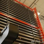 Storing steel plate vertically save space
