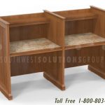 Study carrell library furniture wood shelf