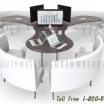 Study group library furniture modern table bench screen built in