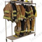 Surplus gear storage rack pants turnout coats hangers
