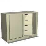 Sw sol 4h ez2 sa revolving double sided storage cabinet four high drawers cabinet