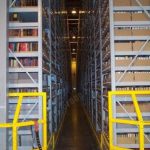 Tall library collection archive storage shelving warehouse