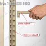 Tennsco spacesaver bracket shelf support open t upright vertical office shelving parts components pieces