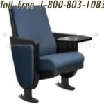 Theater auditorium chair arms half desk retractable fold away