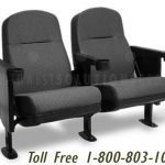 Theater seating chairs church lecture hall floor anchored permanent