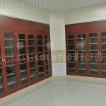 Thermofoil healthcare storage cabinetry for operating room acute care