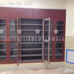 Thermofoil surgical storage operating room cabinets glass doors
