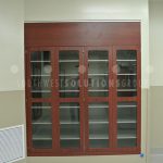 Thermofoil surgical suite storage cabinets hospital operating room
