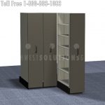 Three wide manual 3d pull out shelves cabinets slim space retracting shelving units without aisles