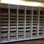 Tilt basket medical supply shelving
