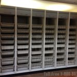 Tilt basket medical supply shelving