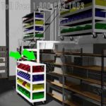 Tilt n store rollaway cart storage