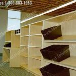 Tilted shelves storage cabinets office millwork modular movable millwork bbb better business bureau
