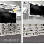 Tilting storage for big screen televisions