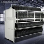 Tire carousel for automotive storage needs