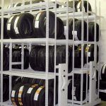 Tire storage rack mass system condensed