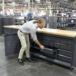 Tool cabinet drawer locking industrial workbench