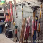 Tool crib storage equipment racks wall pegboards