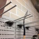 Tool crib wall pegboard storage equipment racks