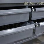 Tool storage industrial workbench locking drawers